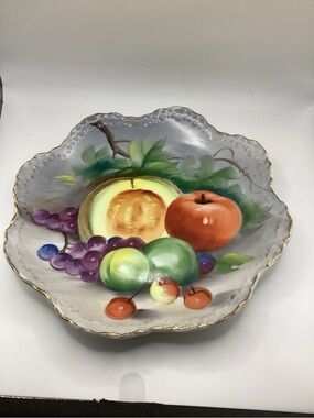 Vtg Hand-Painted Fruit Decorative Plate Lefton